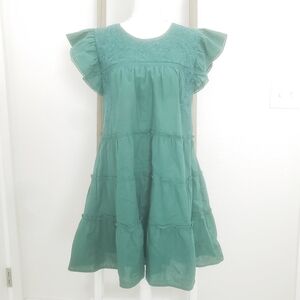 J.Marie Emerson Green Embroidered Dress Size Medium